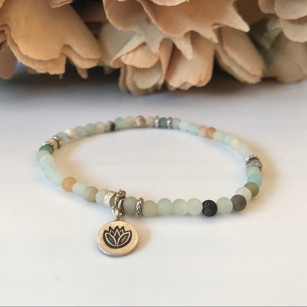 Delicate Beaded Chakra Bracelet Amazonite …